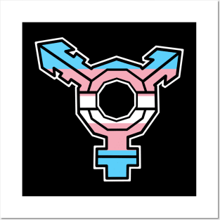 Transgender Identity Pride Symbol with Flag Colours - Gender Sexuality - Transgender Symbol Posters and Art